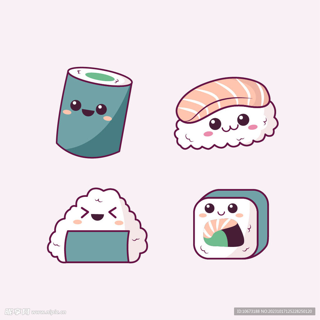 可爱手绘美食