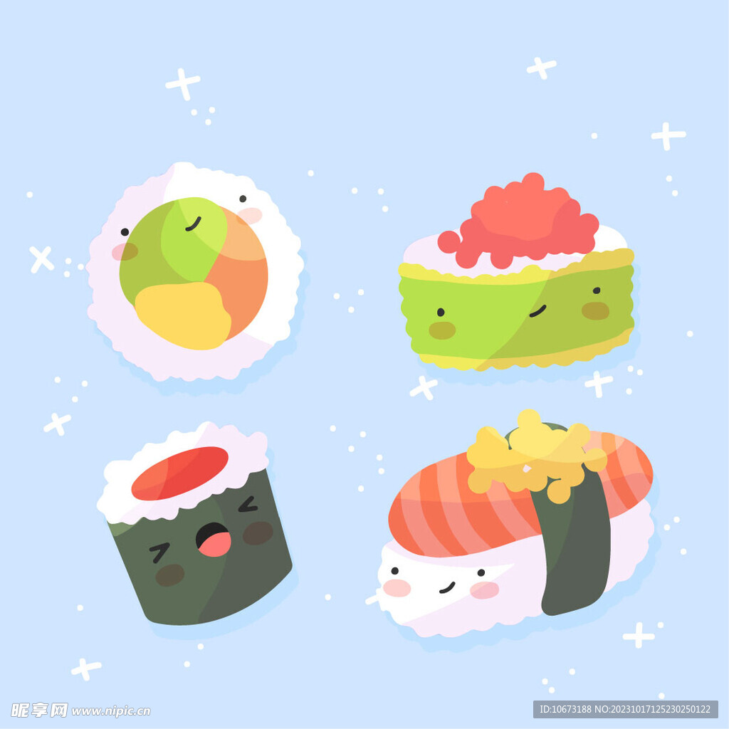 可爱手绘美食