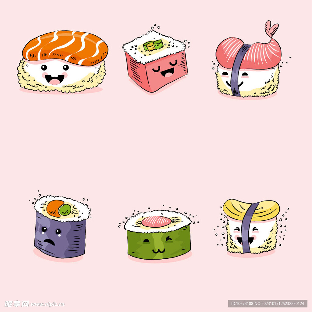 可爱手绘美食