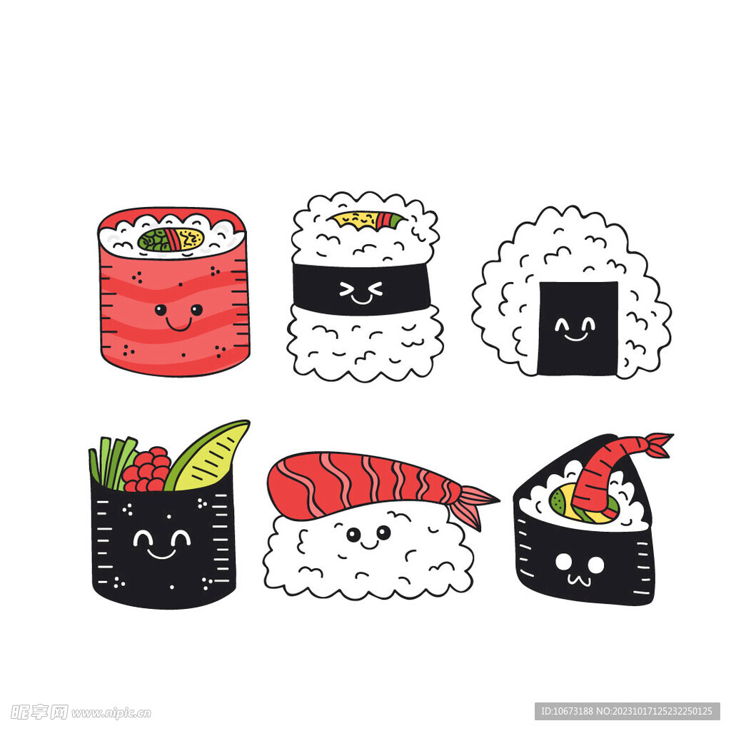 可爱手绘美食