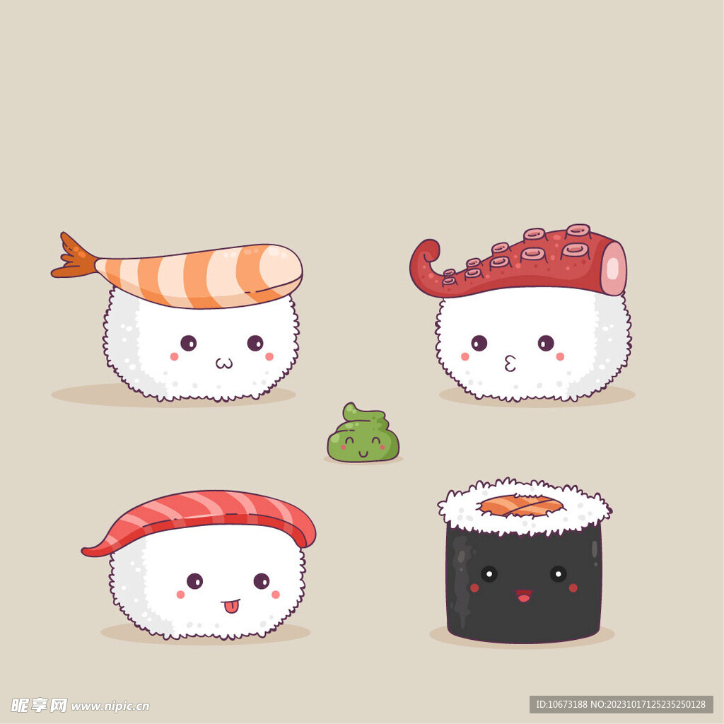 可爱手绘美食
