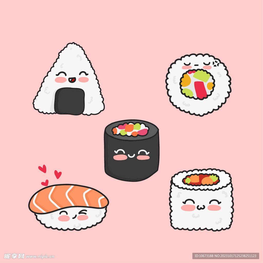 可爱手绘美食