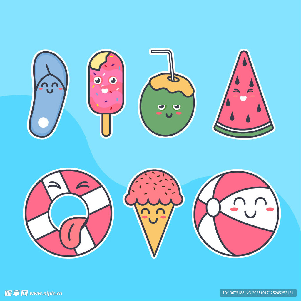 可爱手绘美食