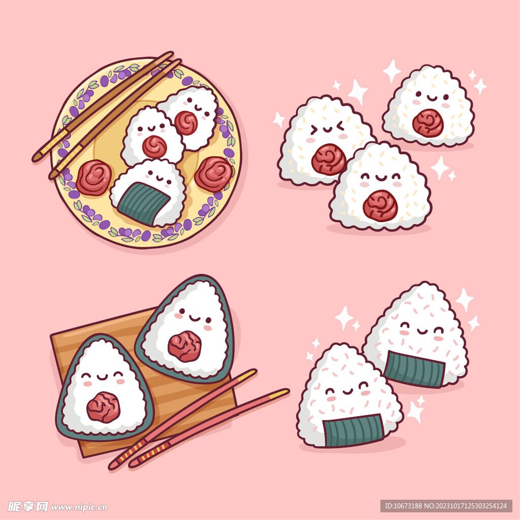 可爱手绘美食