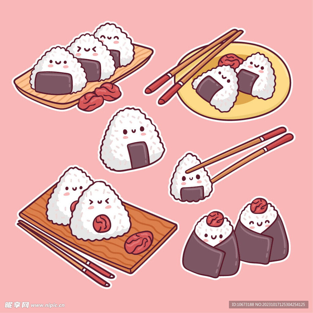 可爱手绘美食