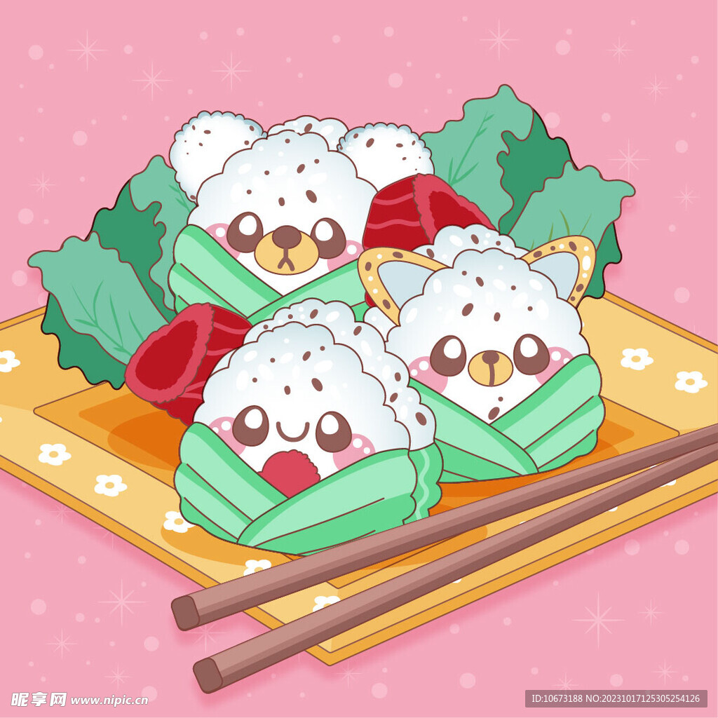 可爱手绘美食