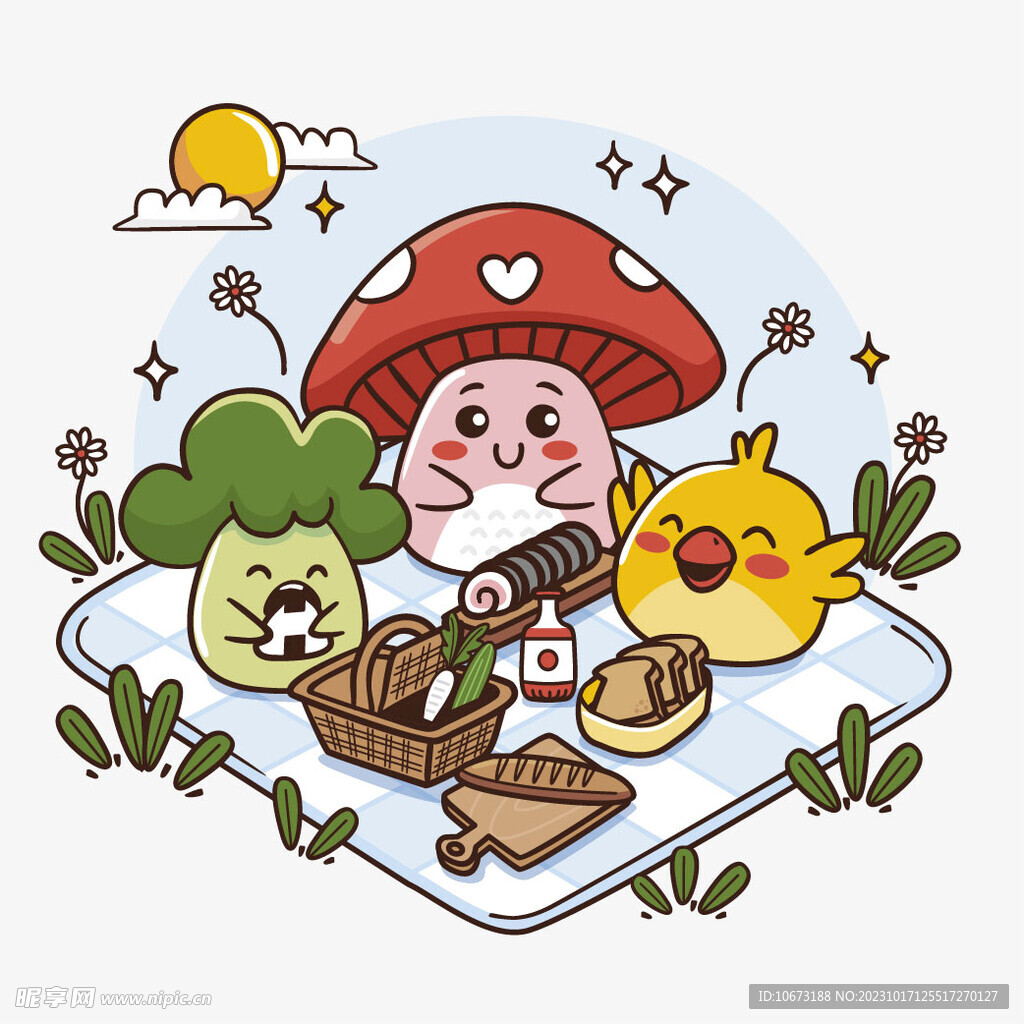 手绘可爱美食