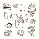 手绘可爱美食