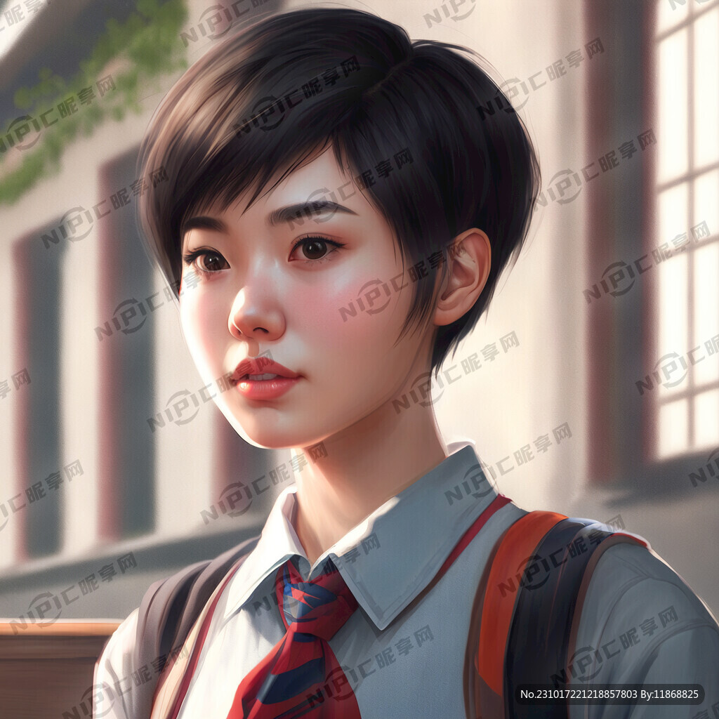 女人18岁短发正面