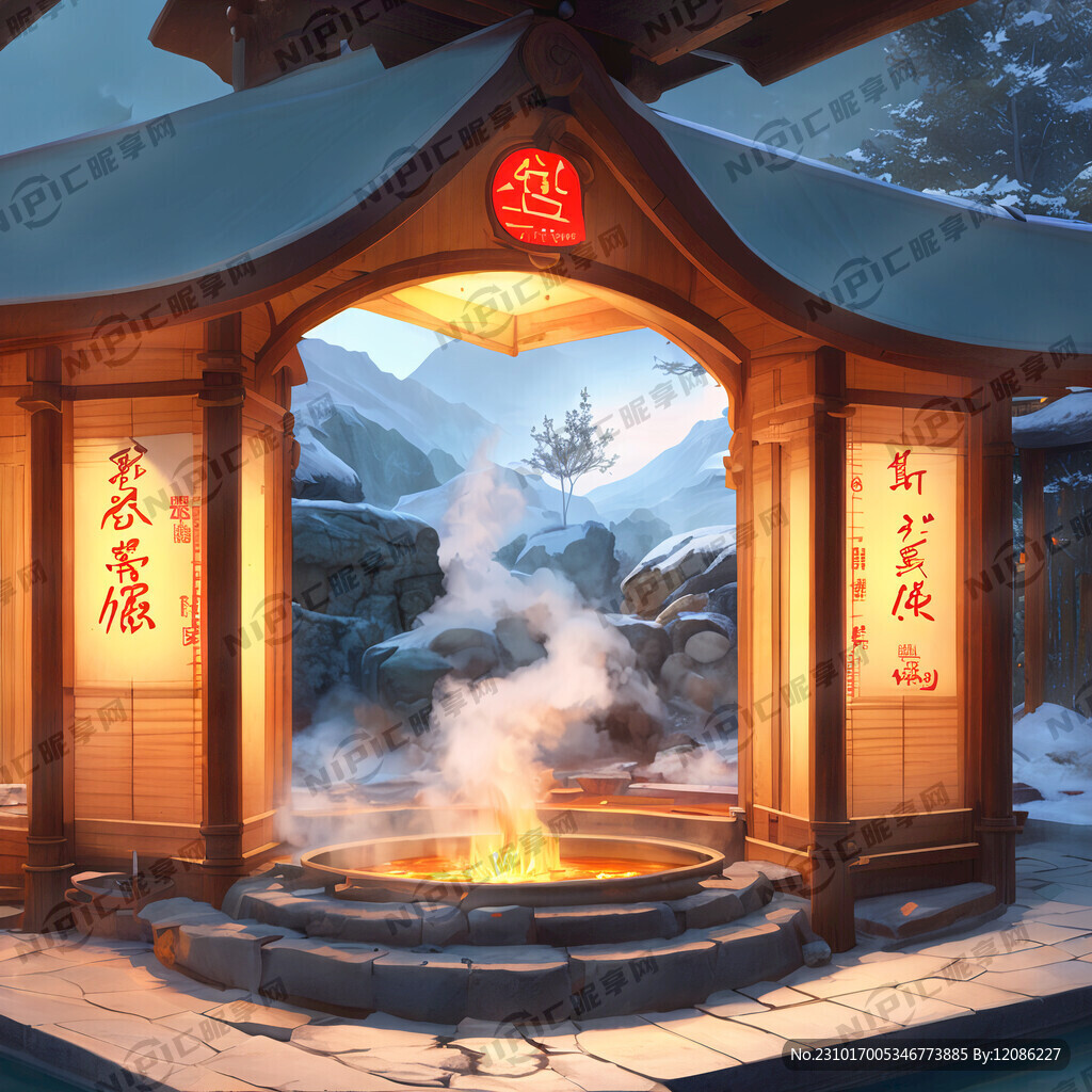 火锅 温泉 美陈