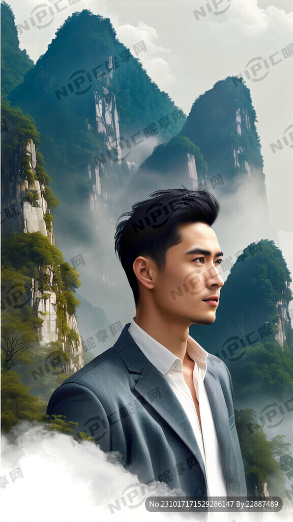 大好风景 英俊男子