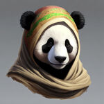 熊猫戴阿拉伯头巾