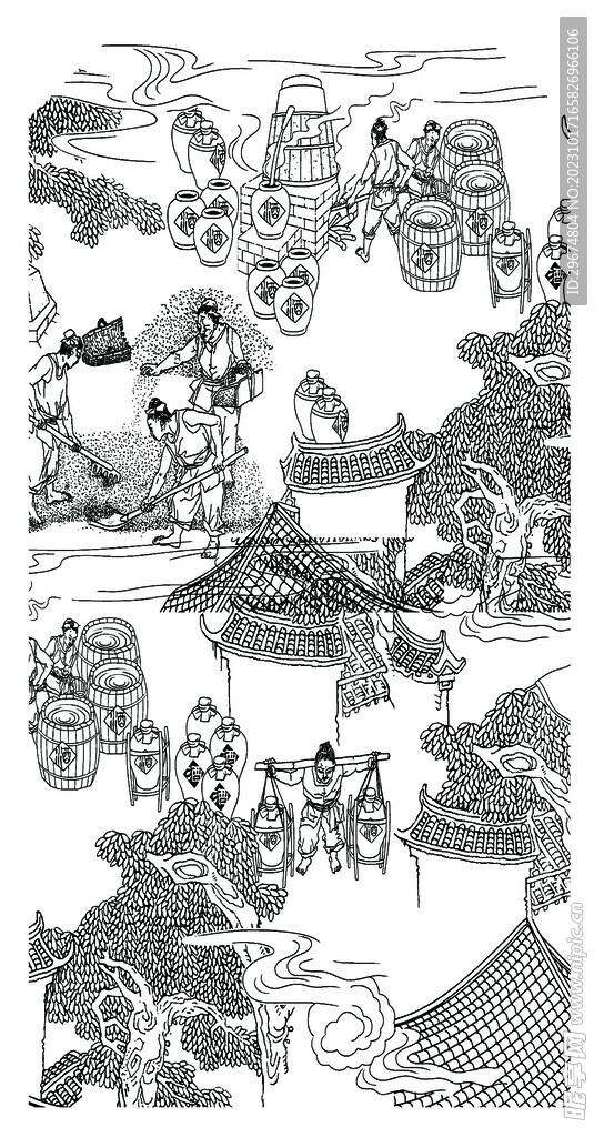 粮食酿酒图