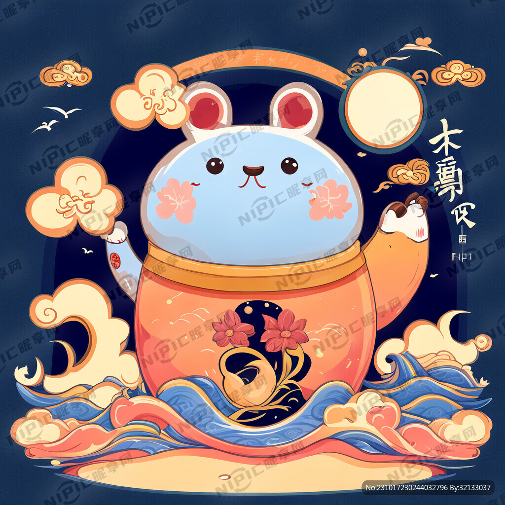 卡通獬豸 平面 可爱