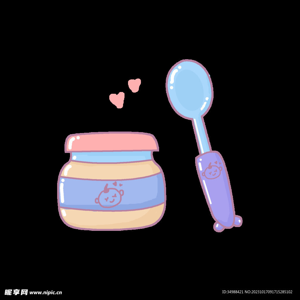 宝宝辅食手绘扁平插画免扣元素 