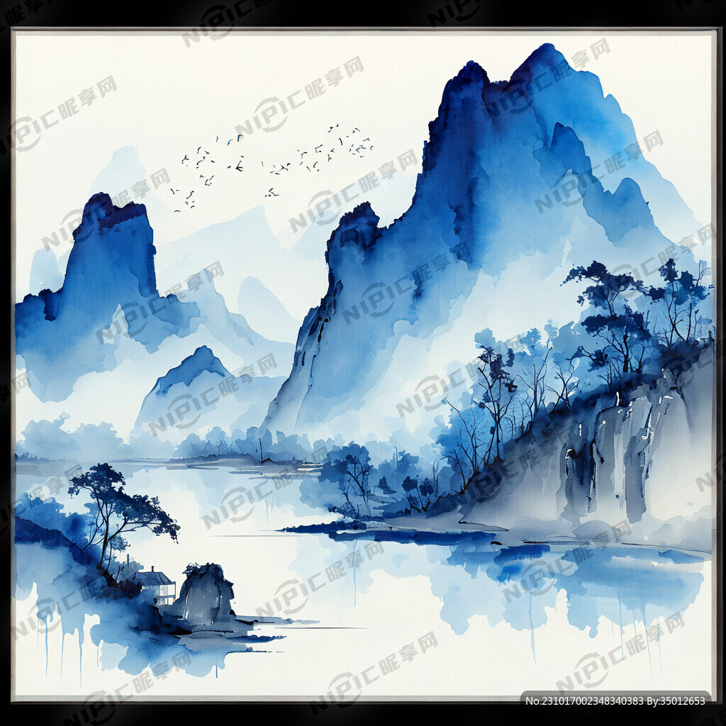 蓝色风景大气正派
