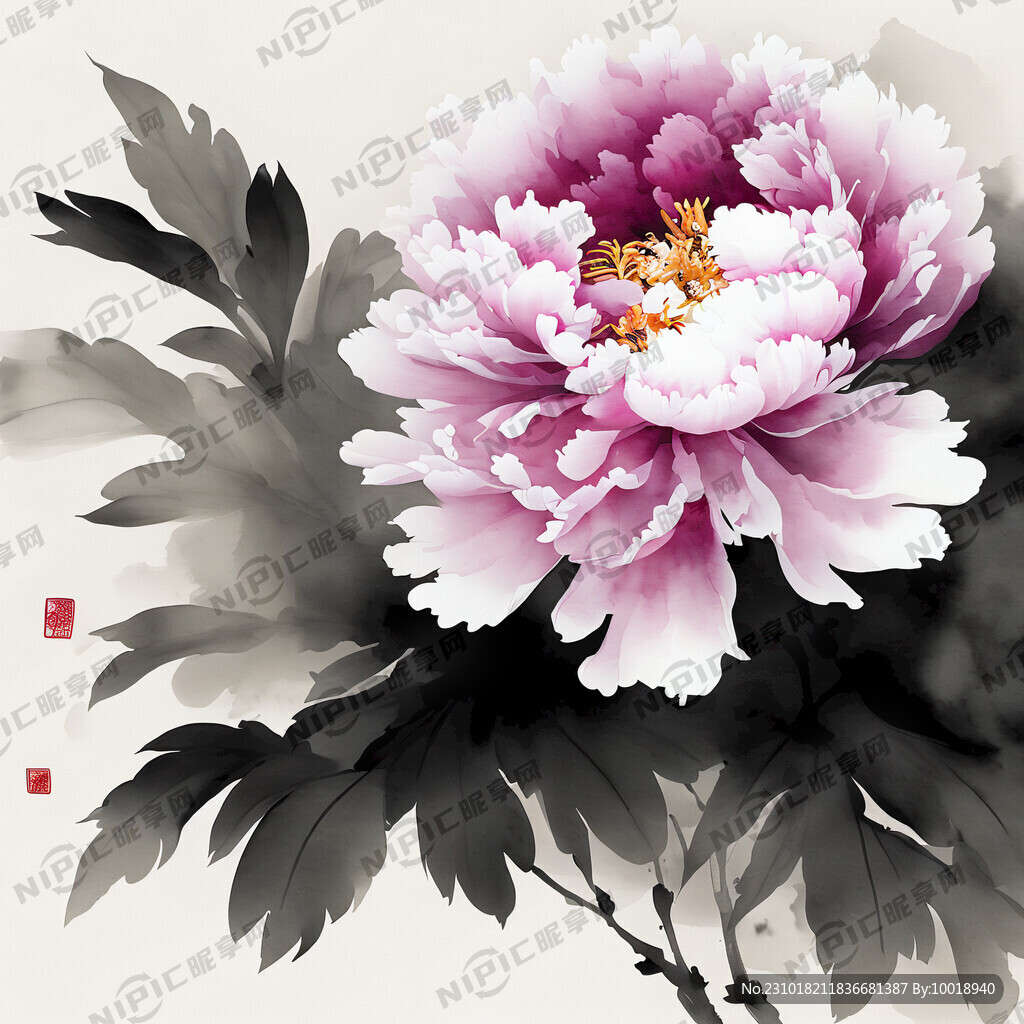 牡丹花中国风女装风格