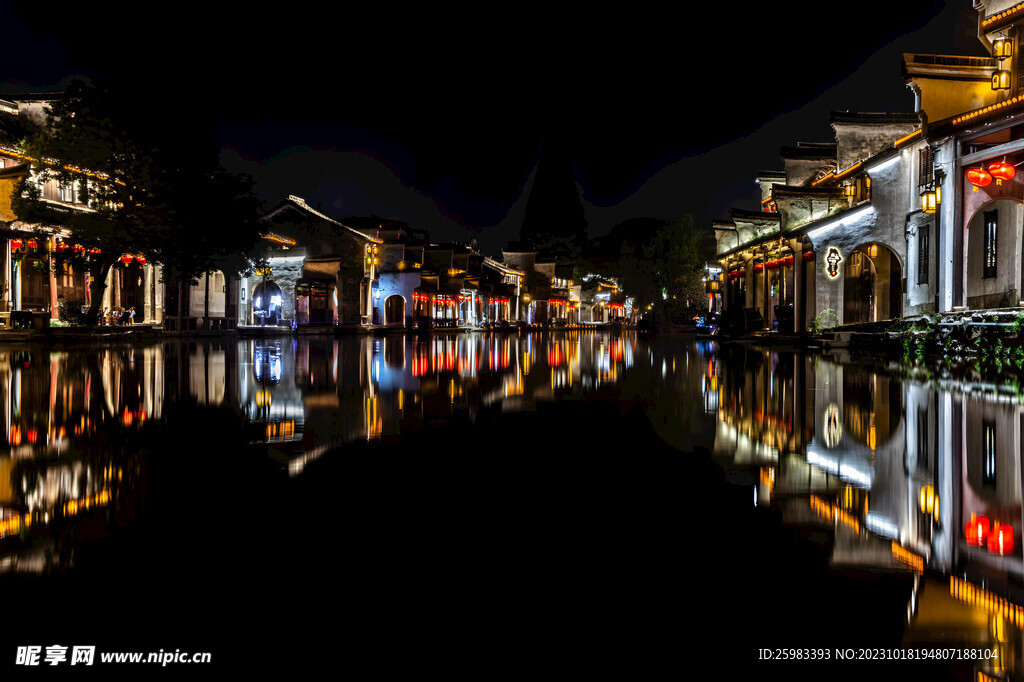 江南水乡夜景