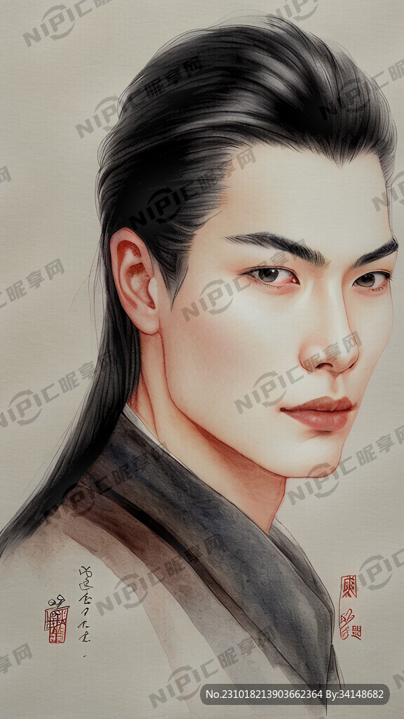 需要生成一个帅气的男士正面侧面