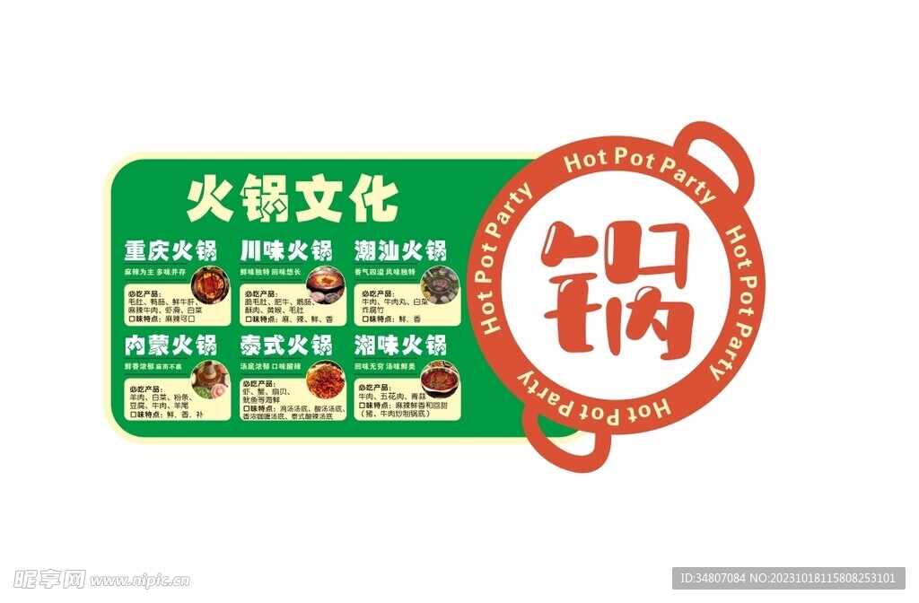 火锅文化台卡