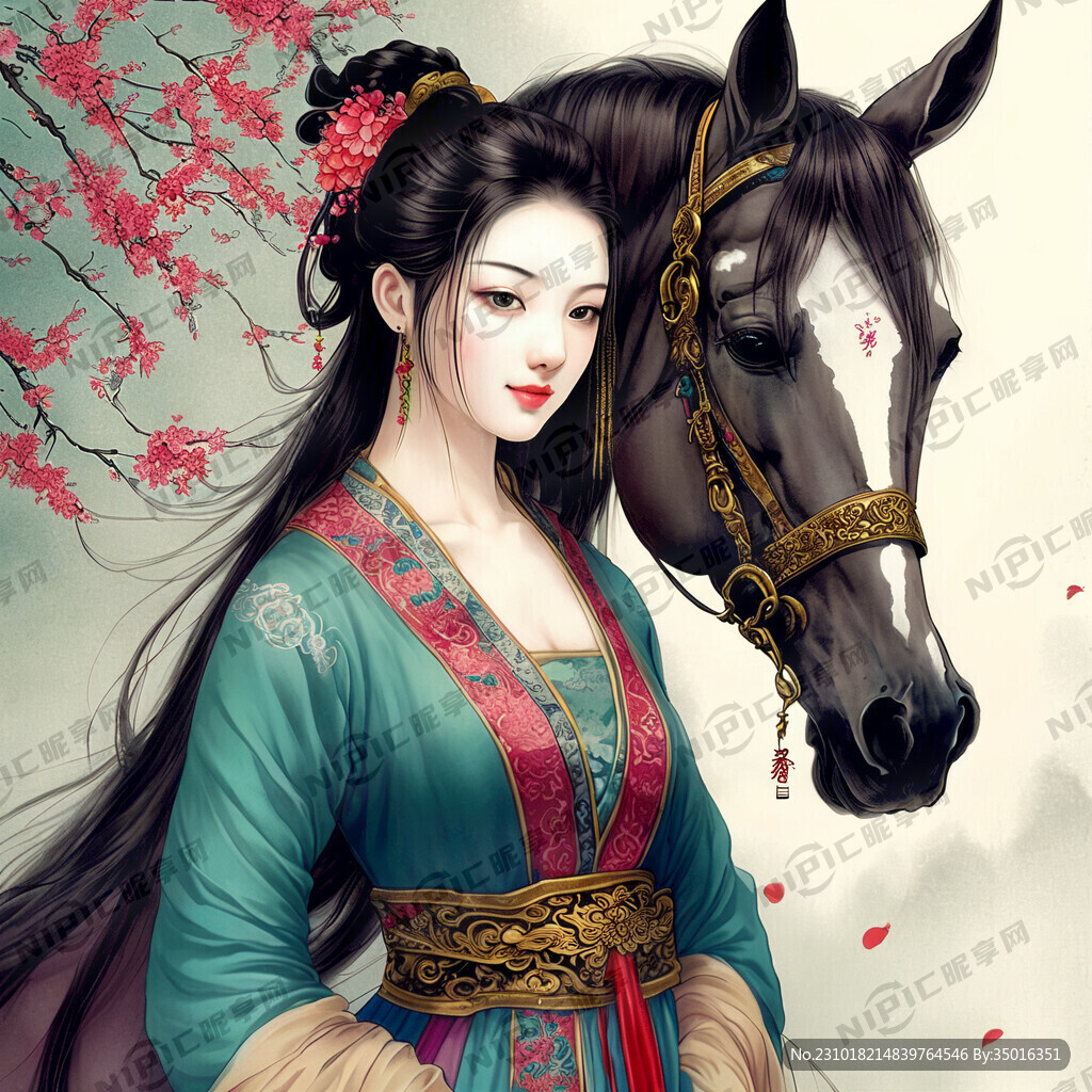 古风美女 大气马面裙
