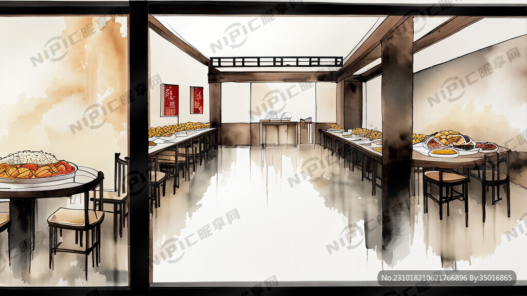 珍惜粮食食堂文化墙