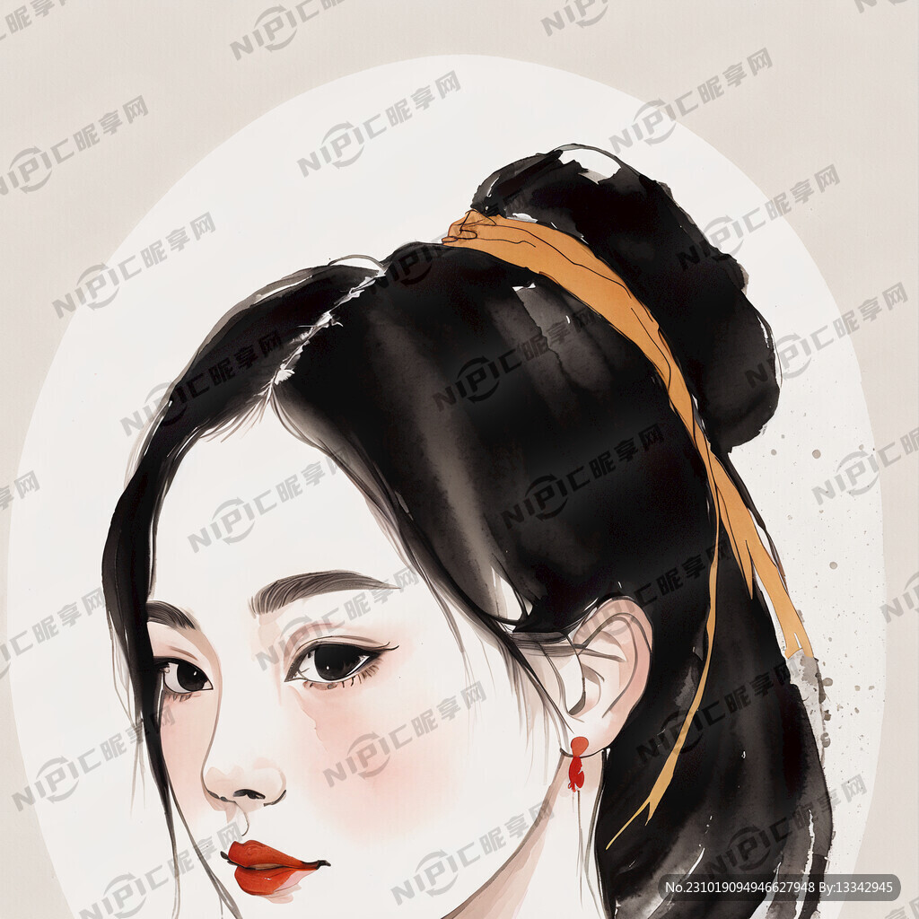 可爱简笔画女孩头像