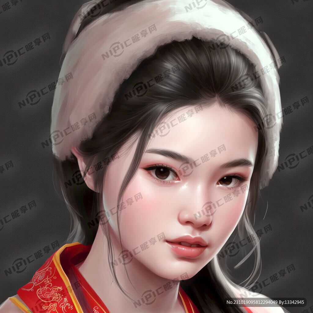 手绘女孩头像