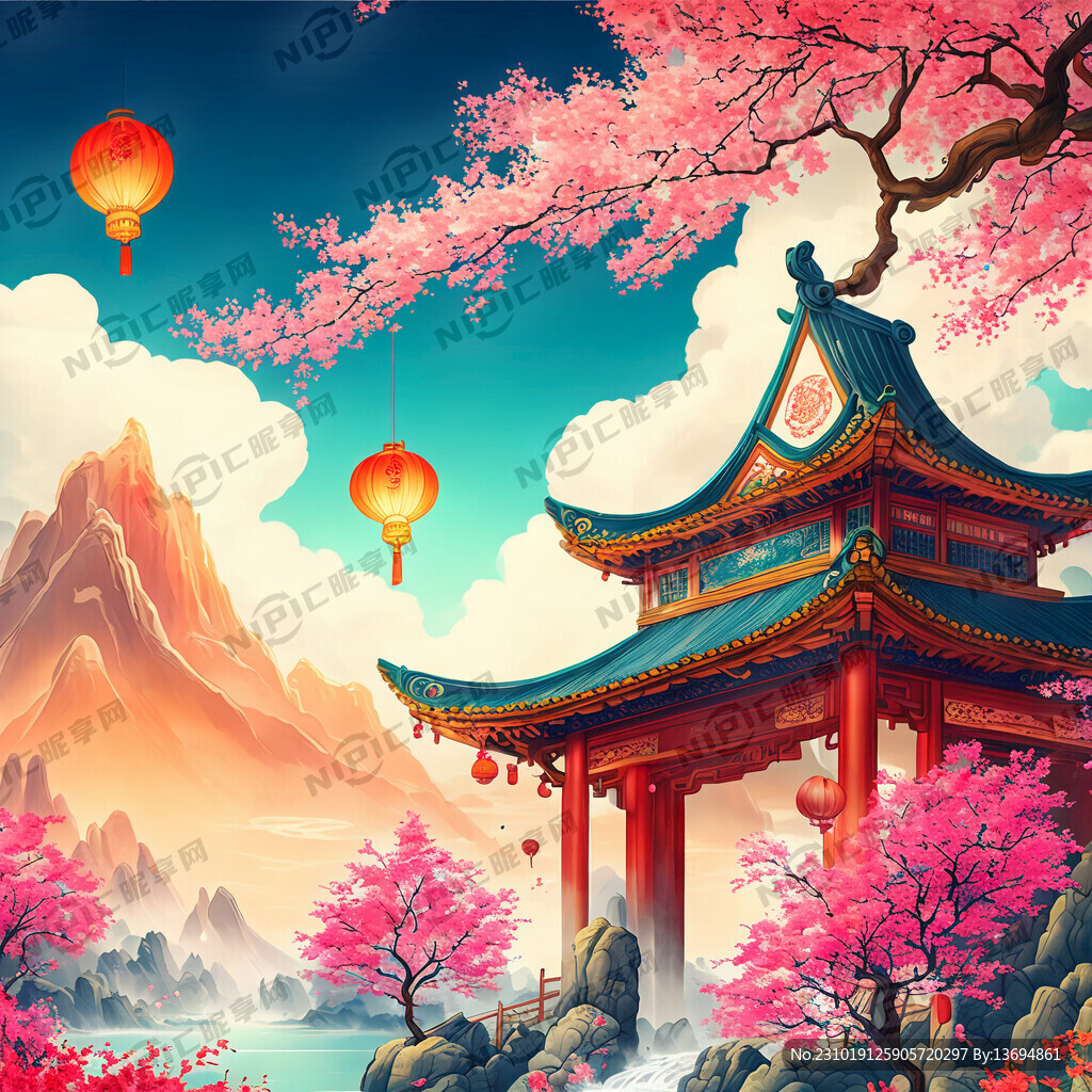 游戏梦幻唯美新中式风景 超高清