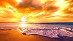 日暮黄昏海边夕阳风景