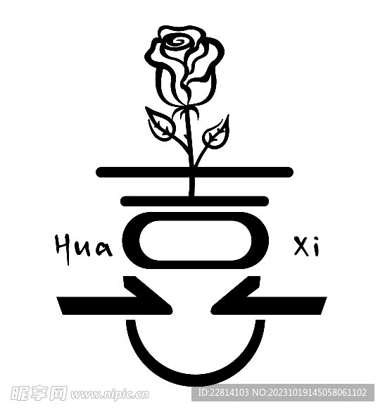 鲜花店logo