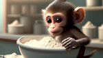 一只小猴子买面粉