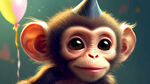 一只小猴子幻想过生日