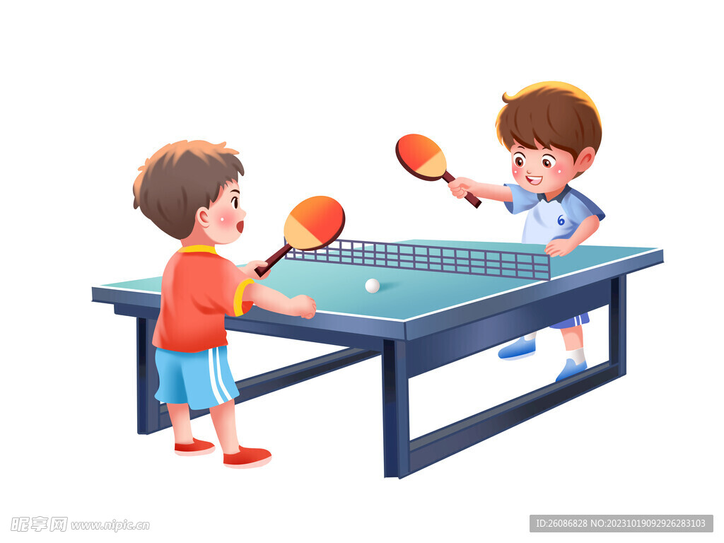 手绘水彩国家级奥运会运动员女子乒乓球单打运动员_素材公社