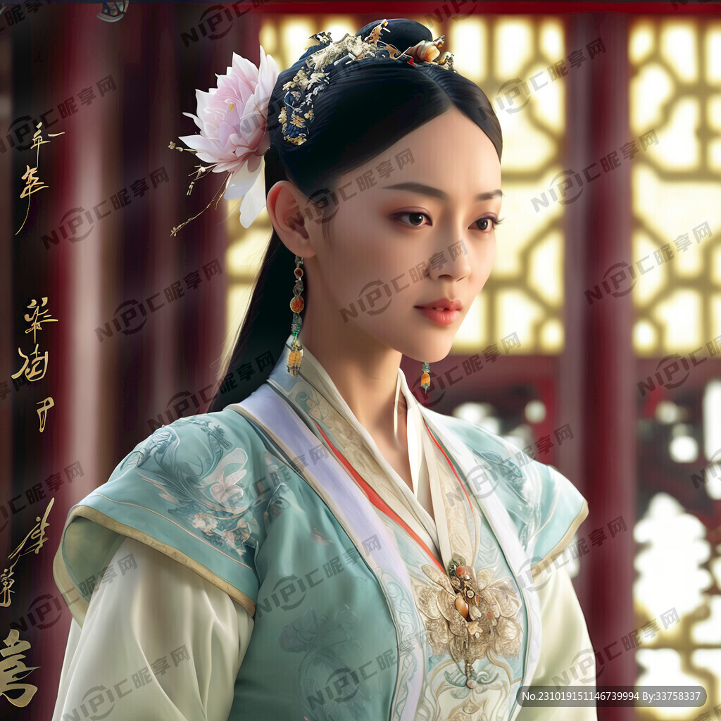 皇宫 众多嫔妃宫女 百花争艳