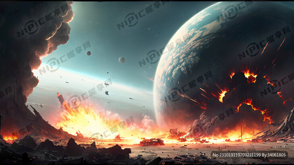行星撞击的毁灭场景
