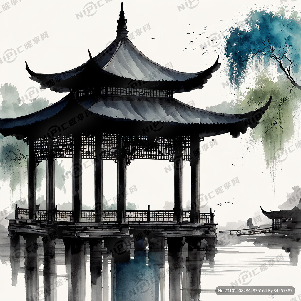 日系风格的中国江南水乡特色的长