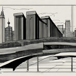 上海证券交易所金桥技术运行中心,大楼,手绘,线条,简笔画