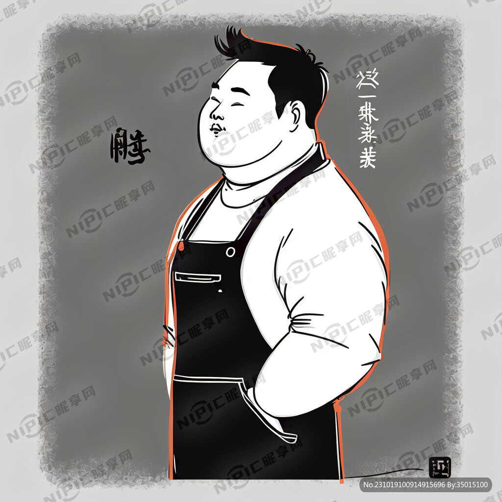 极简男性人物 黑白颜色 竖列