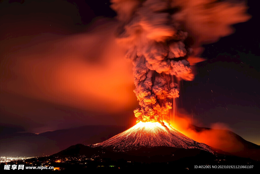 火山背景