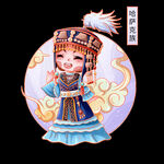 国潮风  民族人物 哈萨克族