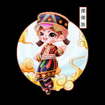 国潮风  民族人物 傈僳族