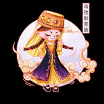 国潮风 民族人物 乌孜别克
