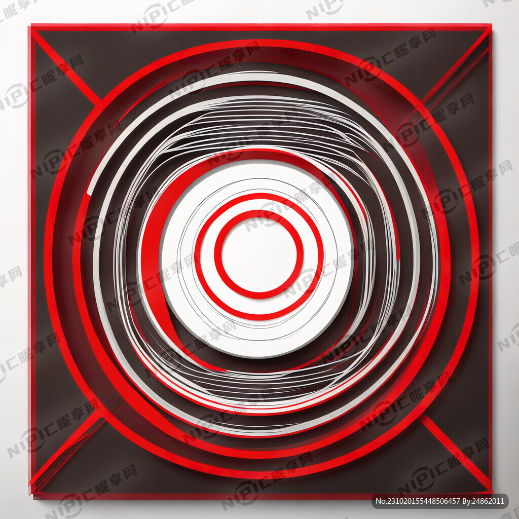 线条 红色 简易 四个圆圈组成