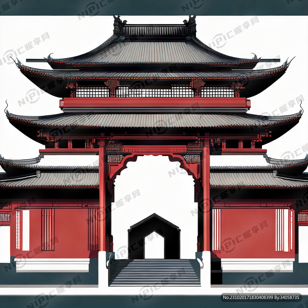 AI创作图建筑矢量图nipic.com-昵图网