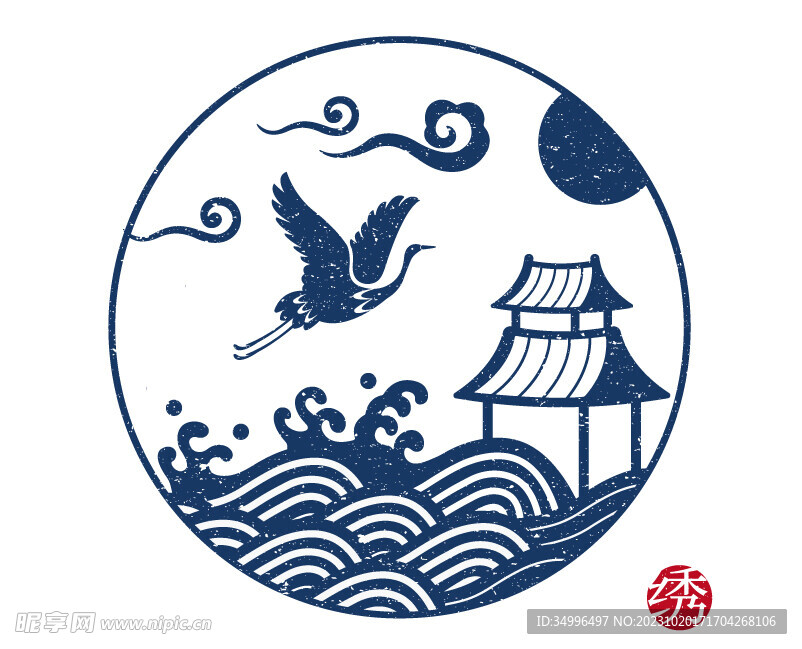 刺绣古风logo设计