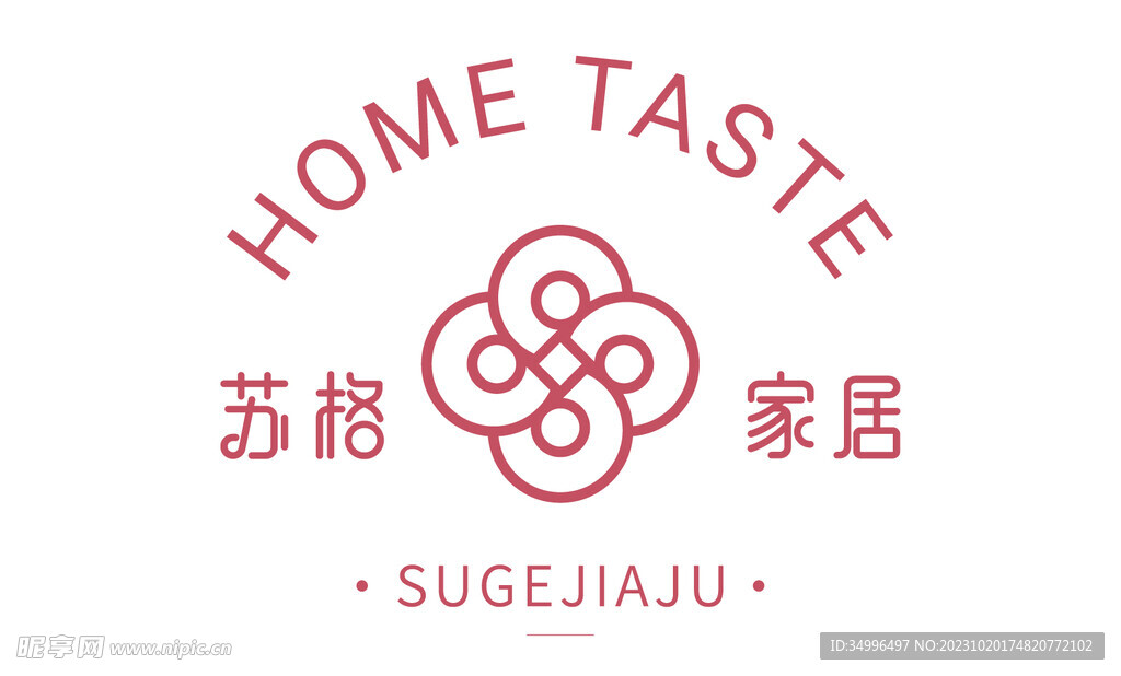 家居简约花朵线条logo