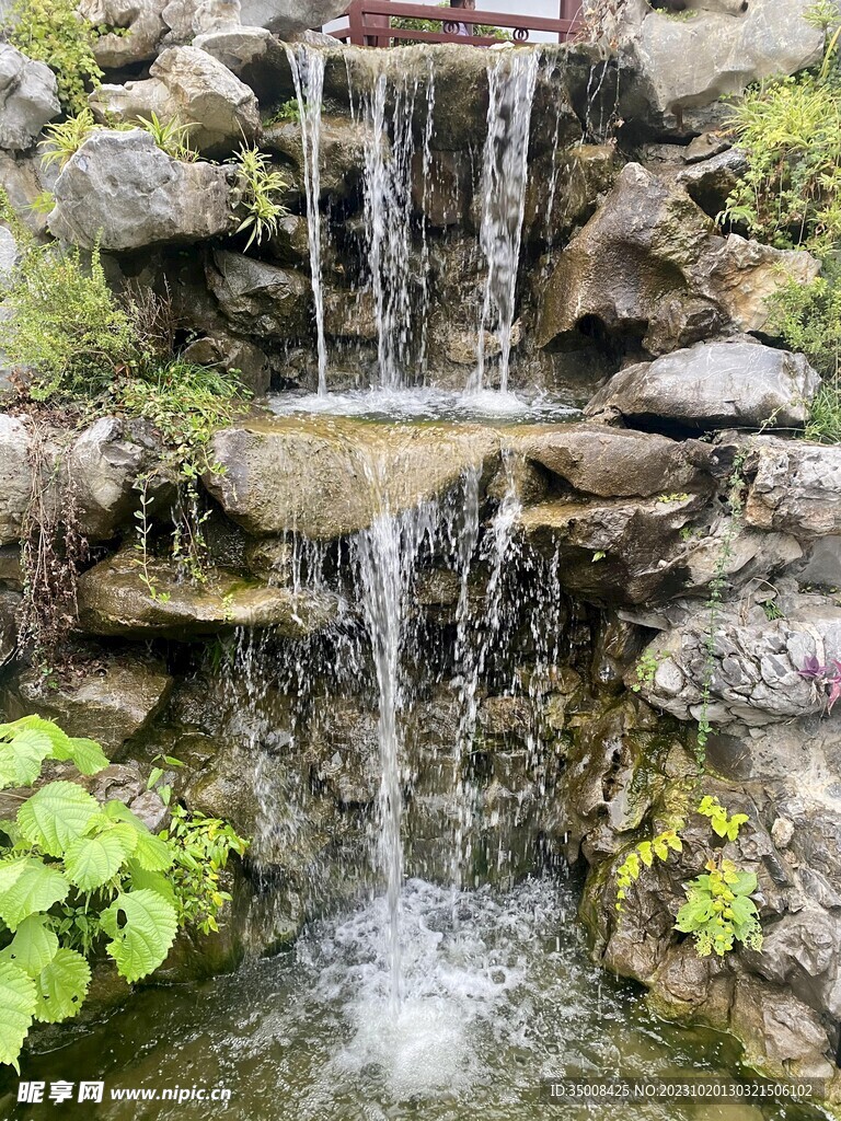 谢灵运纪念馆 庭院 水流 公园