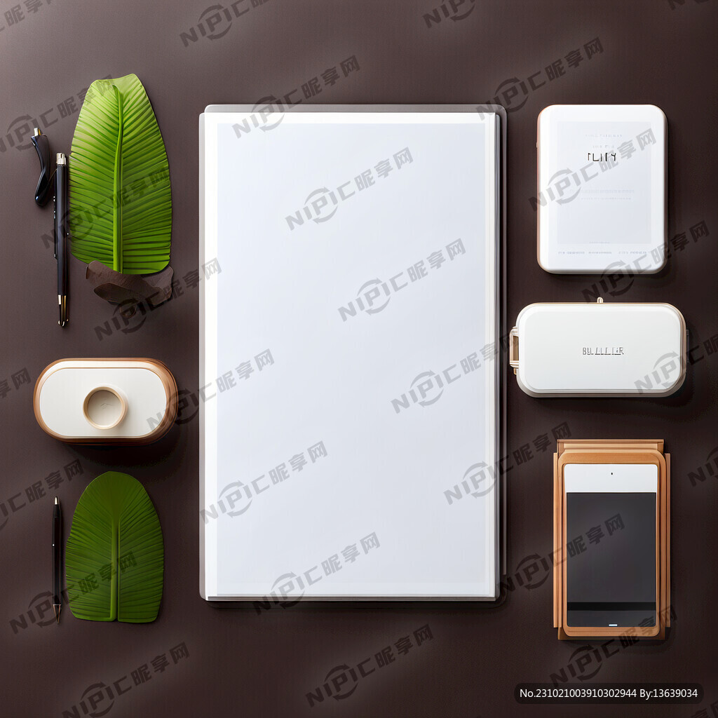 桌面时尚简洁小场景小道具俯视