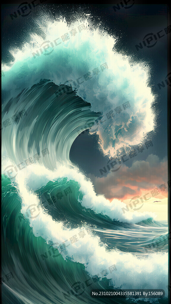 海面 波涛汹涌